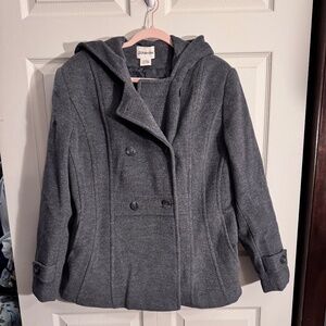 Fashion hooded jacket double breasted St Johns Bay